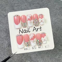 Qicaijia press-on nails size M set ready for quick, salon-like manicure at home