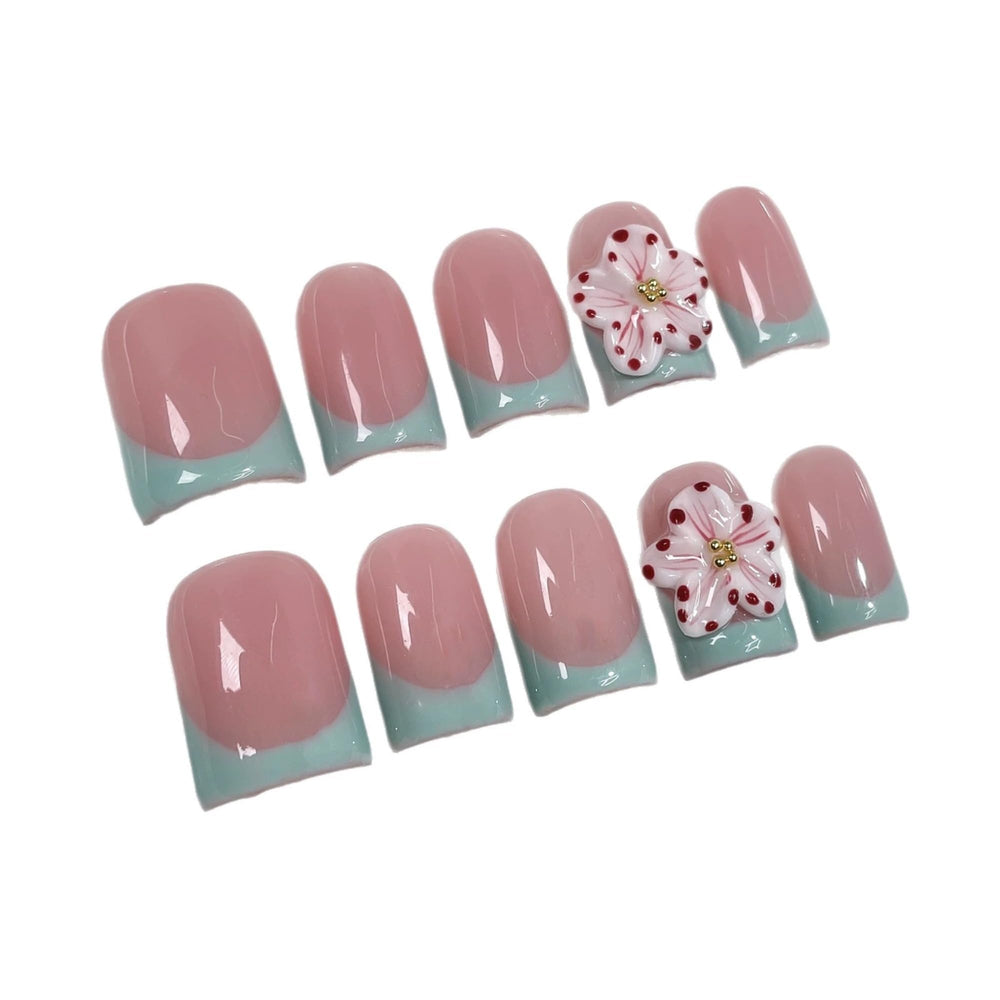 Qicaijia short square nails for comfortable daily wear