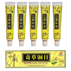 QICAOGANGMU Chinese Herbal Cream pack five, front view, soothing daily skin support.