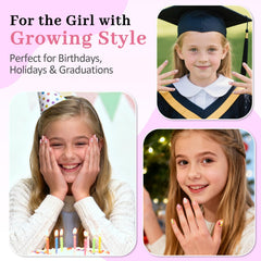 QIEK gift box image, ready-to-gift packaging for kids nail kit.