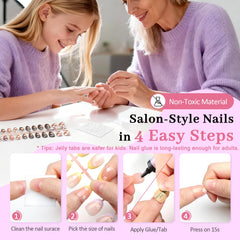 QIEK jelly adhesive tabs for easy, kid-friendly application.