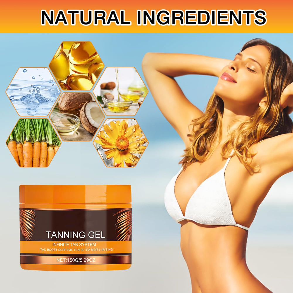 QiFind gel applied on sunbed setup for indoor tanning sessions