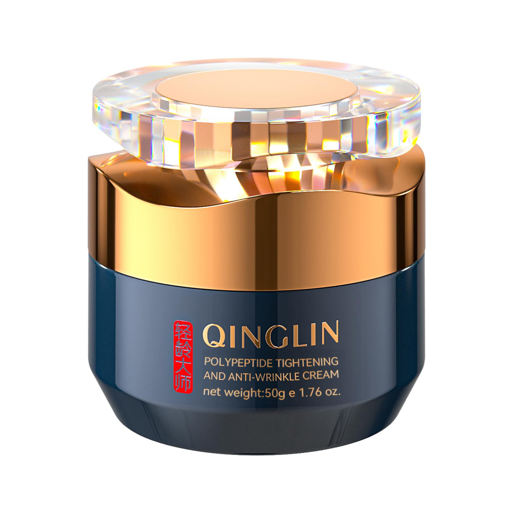 QINGLIN Polypeptide Tightening Cream bottle, premium packaging for daily anti-aging routine.