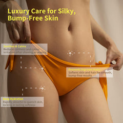 QINJAX After Shave Oil bottle and patch suggesting ingrown-hair relief.