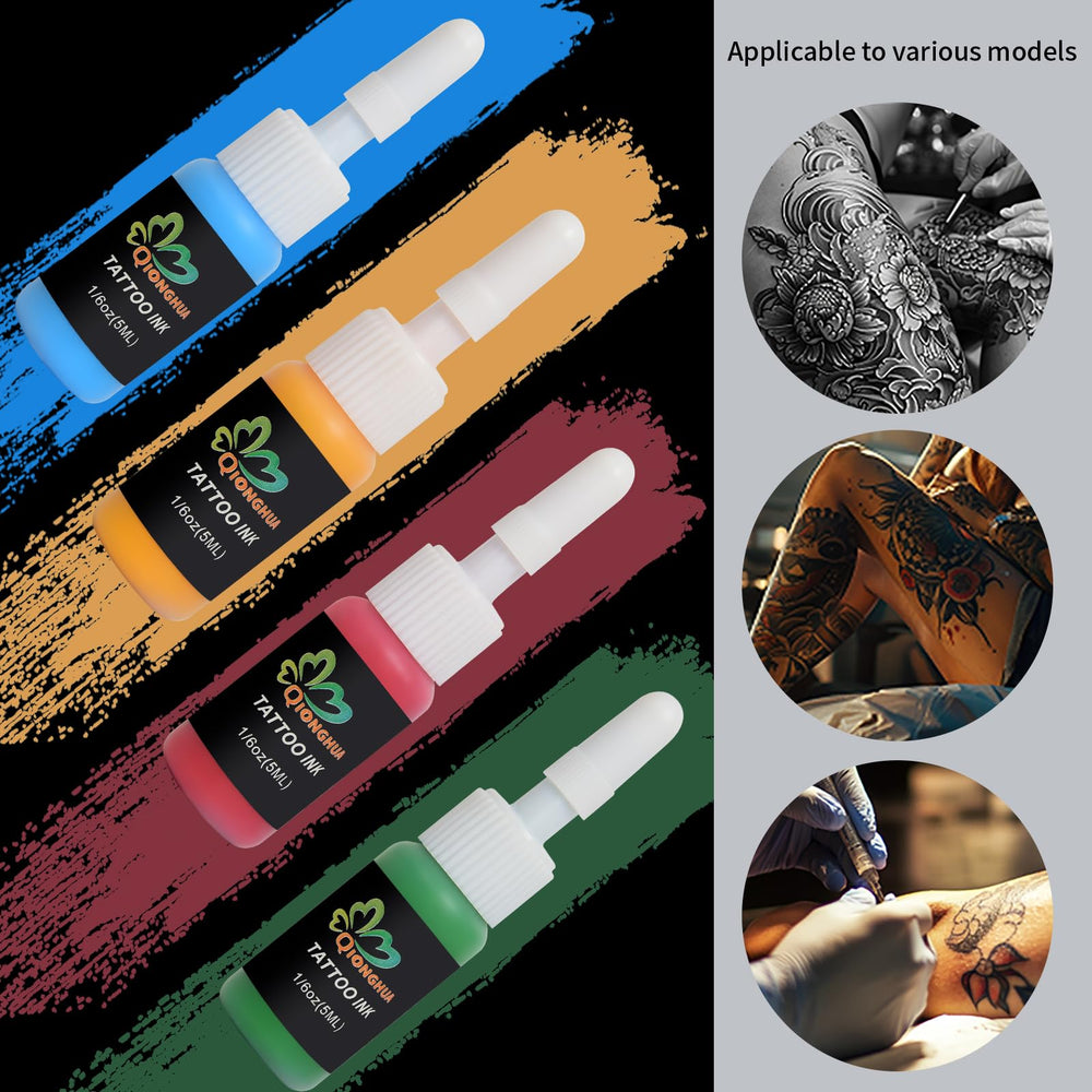 QIONGHUA Ink Set clearly labeled bottles aid fast selection.