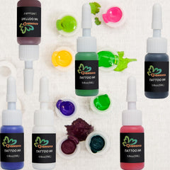 QIONGHUA Ink Set close-up of shading and liner applications.