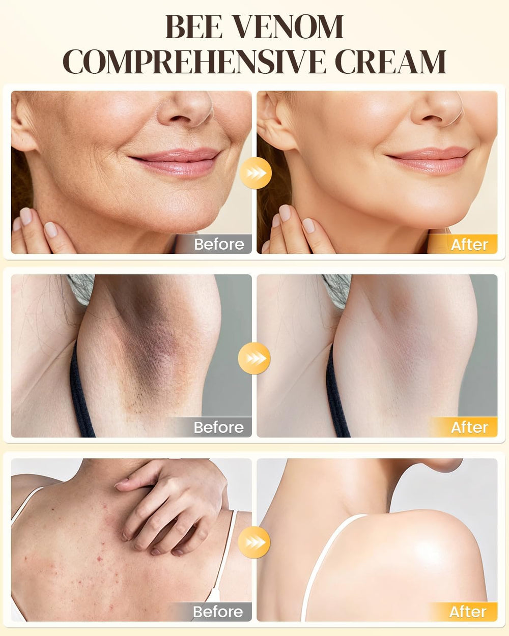 QISARONIX Bee Venom Cream hand applying to face for daily care