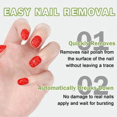 Gentle ingredients in QIUFSSE nail remover for skin-friendly use