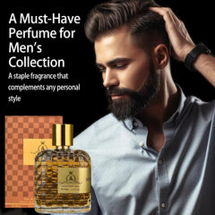 QMMV4NB Cologne for Men spray application, ideal for pulse-point use.