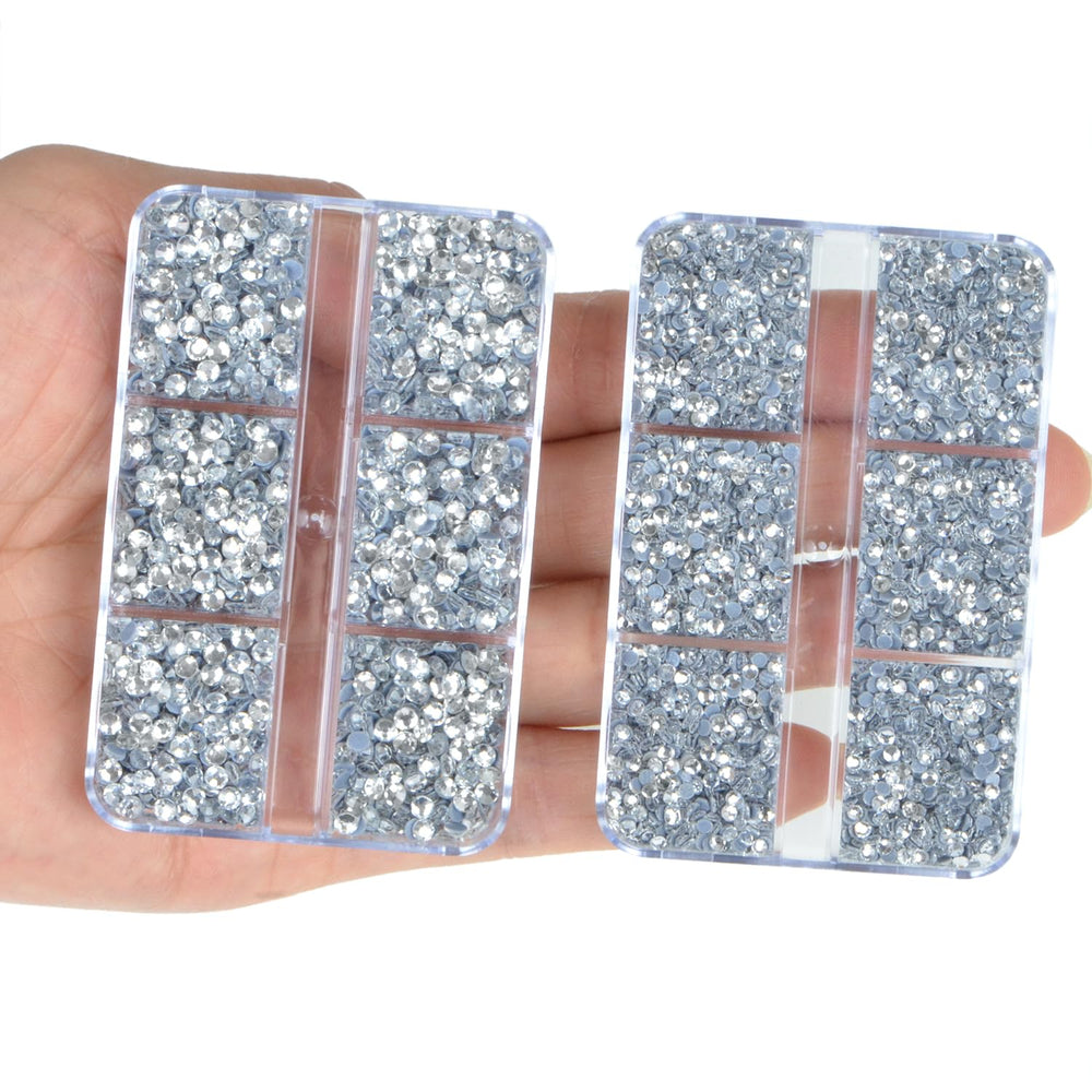 QOGIR rhinestones nail art sparkles with glass-cut facets.