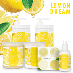 QTICA Smart Spa Sugar Scrub Lemon Dream lemon-scent close-up highlights refreshing aroma.