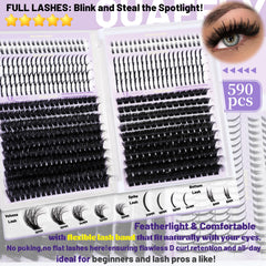 QUAFFLY D Curl spike lashes lower-lashes pairing enhances eye openness.