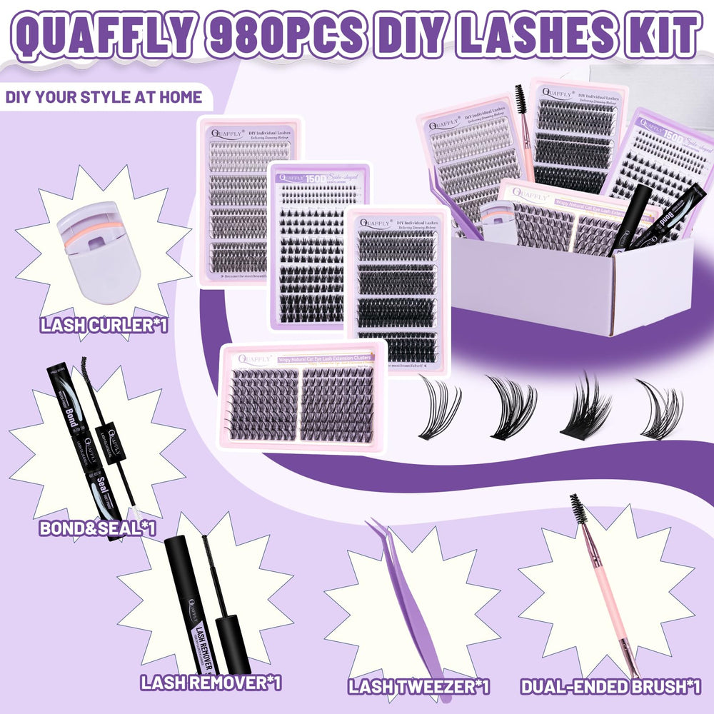 QUAFFLY natural-style lower lashes add subtle eye definition