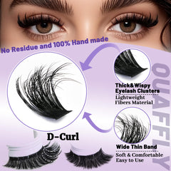 QUAFFLY mild makeup remover for safe lash removal.