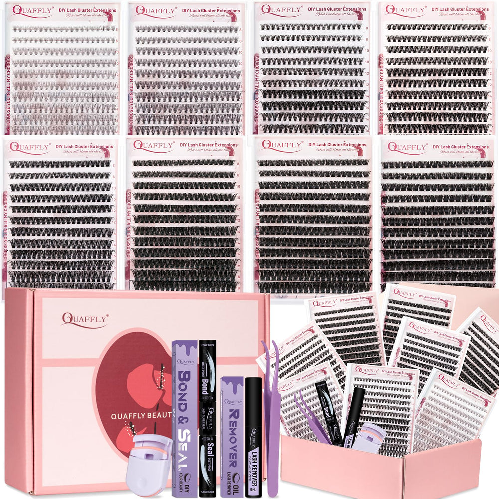 QUAFFLY Valentine's Day lash set with 8 styles for versatile at-home looks.