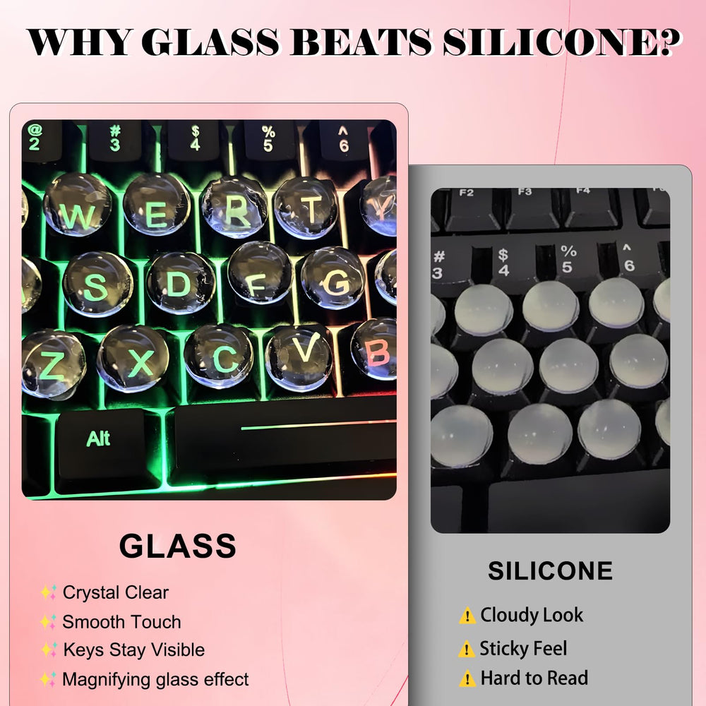 Quafochi keyboard stickers are easy to apply with no residue.