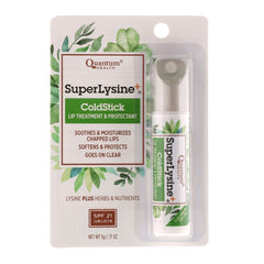 Quantum Super Lysine ColdStick lip protectant bottle with SPF 21 sun protection