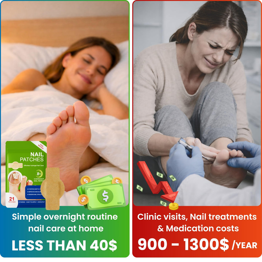 QUDSIYA hydrogel toenail patch close-up, gentle on skin.