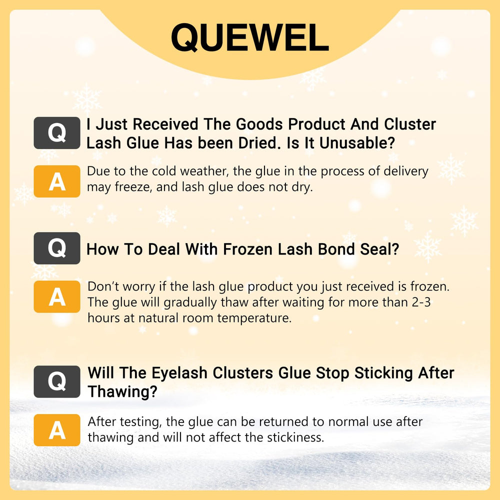 QUEWEL lash glue remover enables easy, residue-free removal.