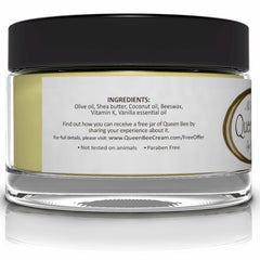 Applying Queen Bee Eye Cream around the eyes at night to hydrate and soothe.