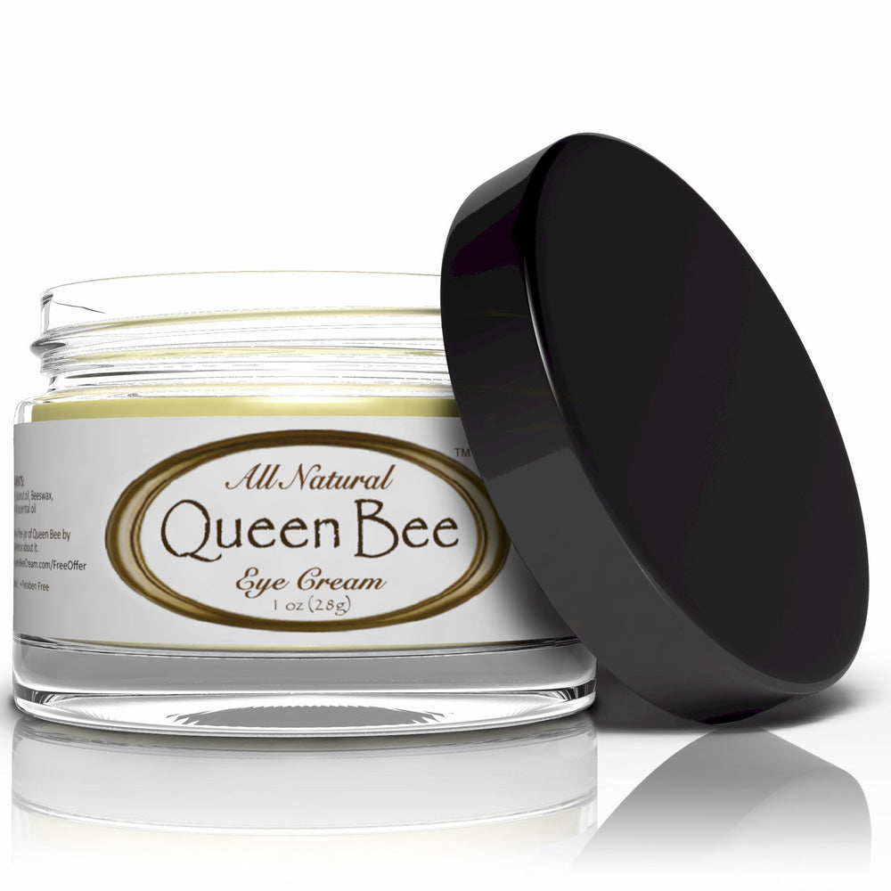 Packaging of Queen Bee Organic Under Eye Cream showing a 30 ml jar.