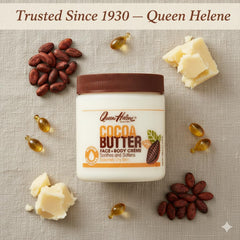 Application swirl of Queen Helene Cocoa Butter Creme on skin