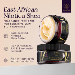 Queen of Shea East African Nilotica texture melts on skin for instant moisture