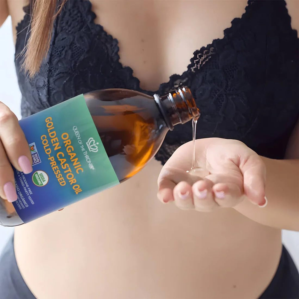 QUEEN OF THE THRONES Castor Oil for eye makeup removal and gentle cleansing.