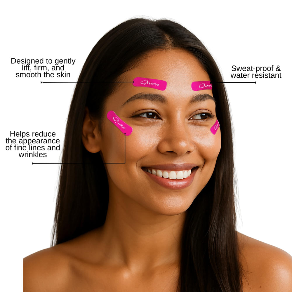 Queen Tape skin-friendly adhesive reduces irritation for sensitive skin.