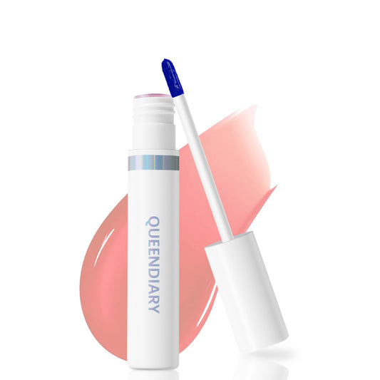 QueenDiary lip stain Natural swatch showing matte finish and color depth