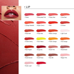 QUELLE Lip Ink drops indicate water-based formulation for clean coloring