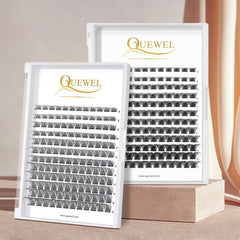 QUEWEL lashes removable with regular makeup remover.