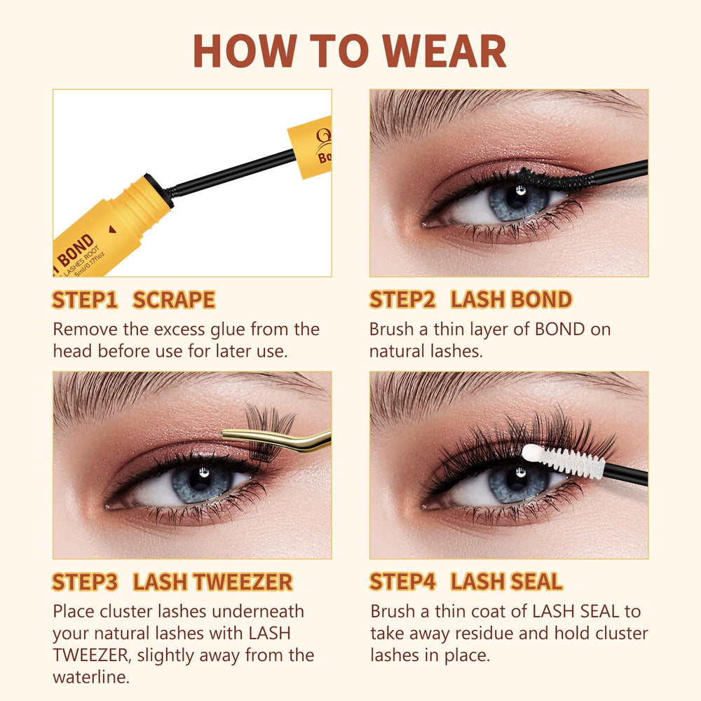 Quewel lash-seal step close-up for sealing and finishing lashes