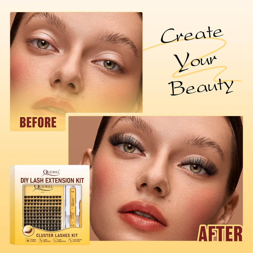QUEWEL kit at home usage displaying convenient DIY beauty routine