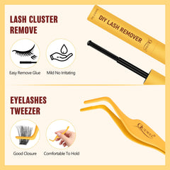 QUEWEL lash applicator tool matte finish supports clean placement