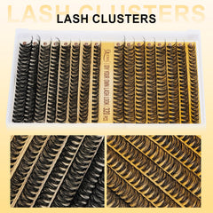 QUEWEL bond and seal layers promote durable, water- and sweat-resistant lash clusters.