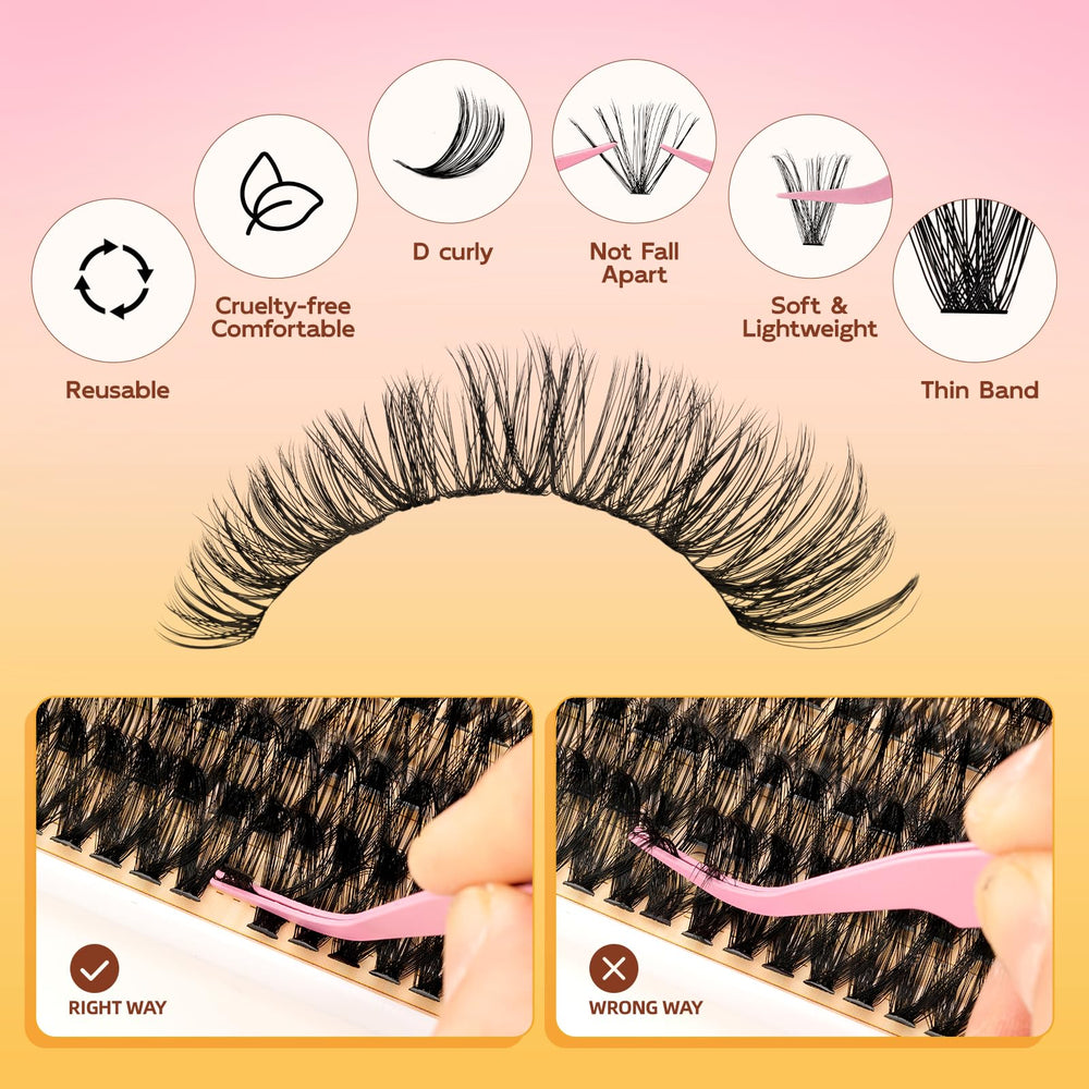 QUEWEL Lash Tweezers enable precise, clean cluster placement.