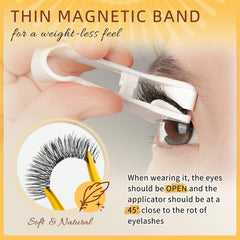 QUEWEL lightweight lashes for comfortable all day wear.