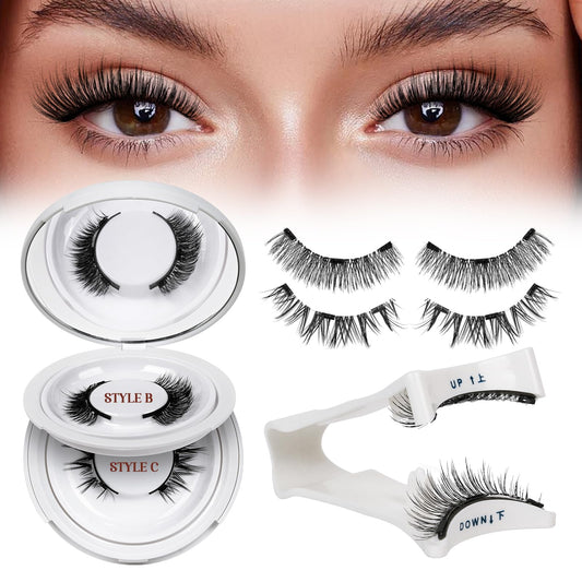 QUEWEL magnetic eyelashes kit visual pack—compact set for quick glam on the go.