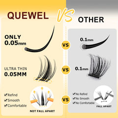 QUEWEL long-lasting curls stay put through events and travel.