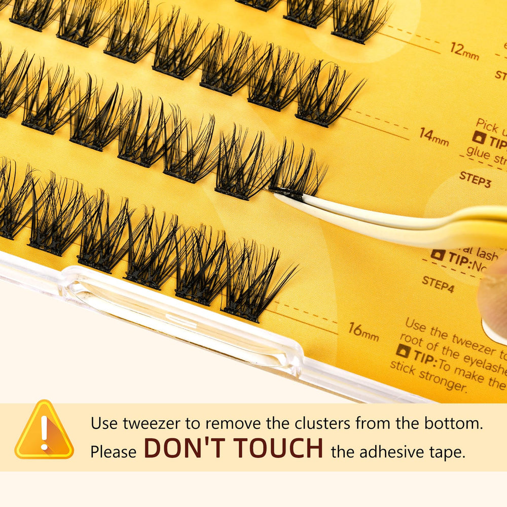 QUEWEL Application technique diagram guiding precise lash cluster placement