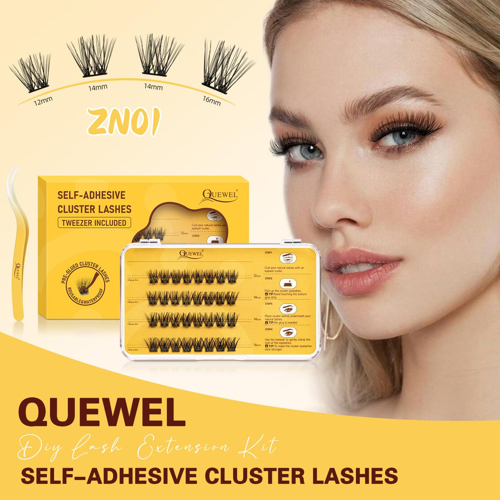QUEWEL Travel-ready compact design for on-the-go lash touch-ups