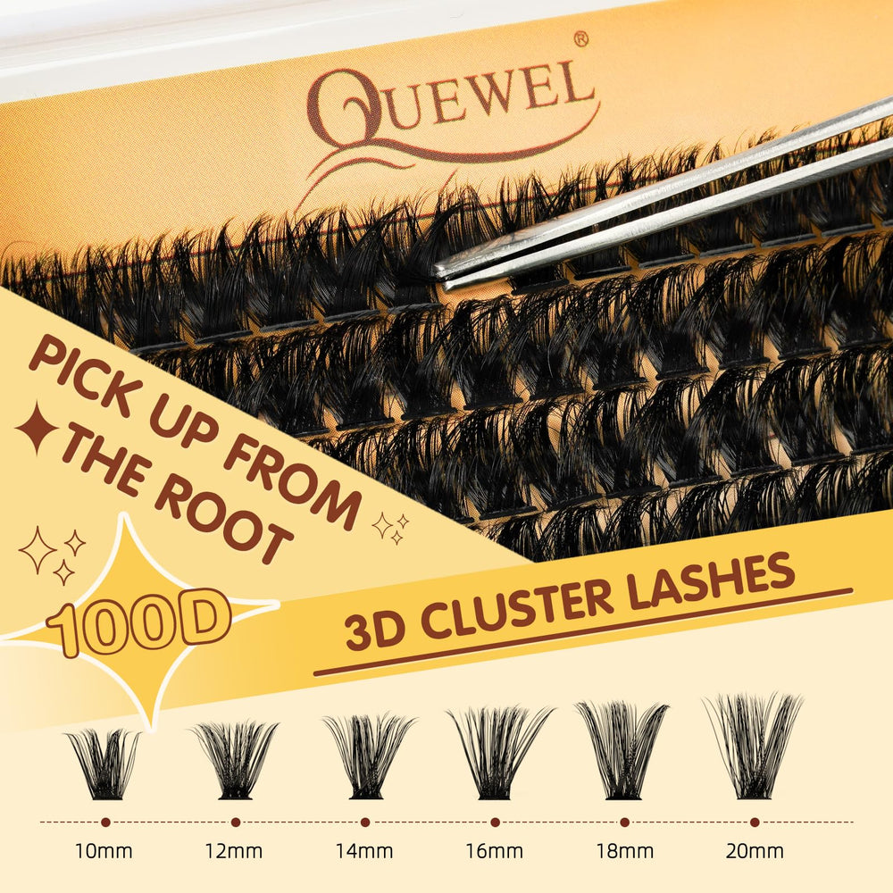 Mixed-length lash clusters 10-20mm for natural to dramatic styles.