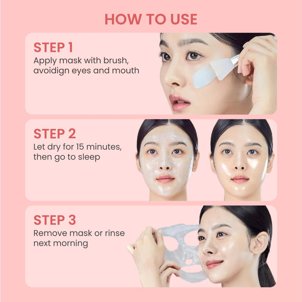QUIA Beauty glass skin look after overnight use.