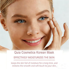 Quia Cosmetics Korean Face Mask peel off action reveals refreshed complexion