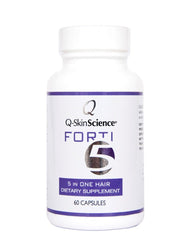 Quintessence Forti5 bottle front for daily hair support and brand trust