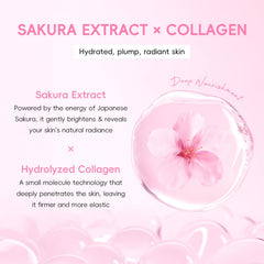 QUIYUM Sakura serum drop highlighting deep hydration and firmness