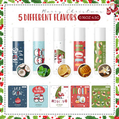 Qunclay lip balm packaging in festive colors ideal for holiday gifting.