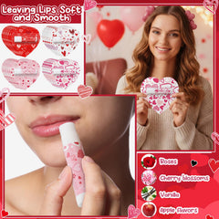 Qunclay lip balm with cherry blossom fragrance delivering soft moisture