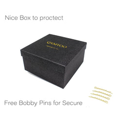 QXMYOO Zircon Crown with elastic design stays in place.
